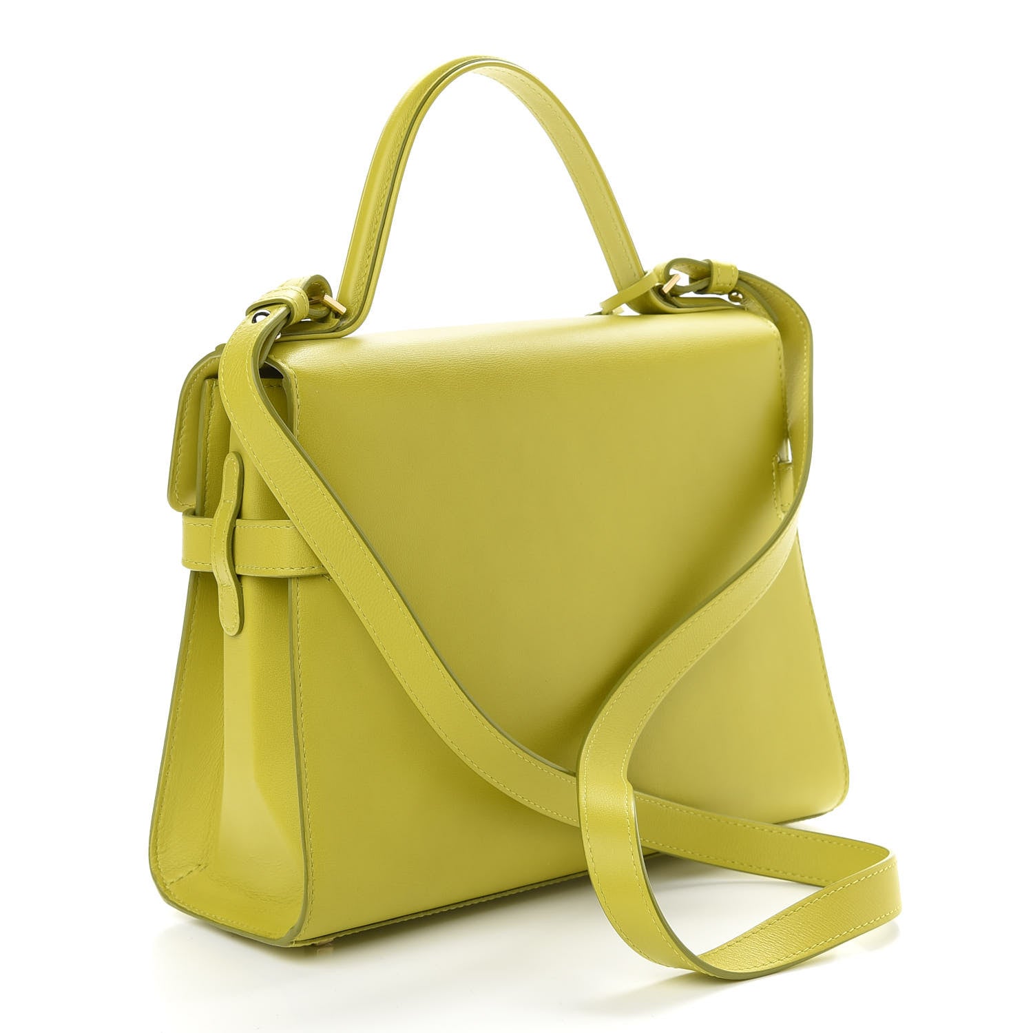 Delvaux Calfskin MM Tempete Satchel Absinthe Lime 2 of 8