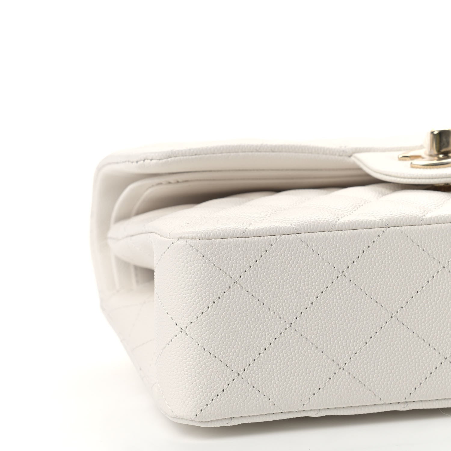 Chanel Caviar Quilted Small Double Flap White 7 of 8
