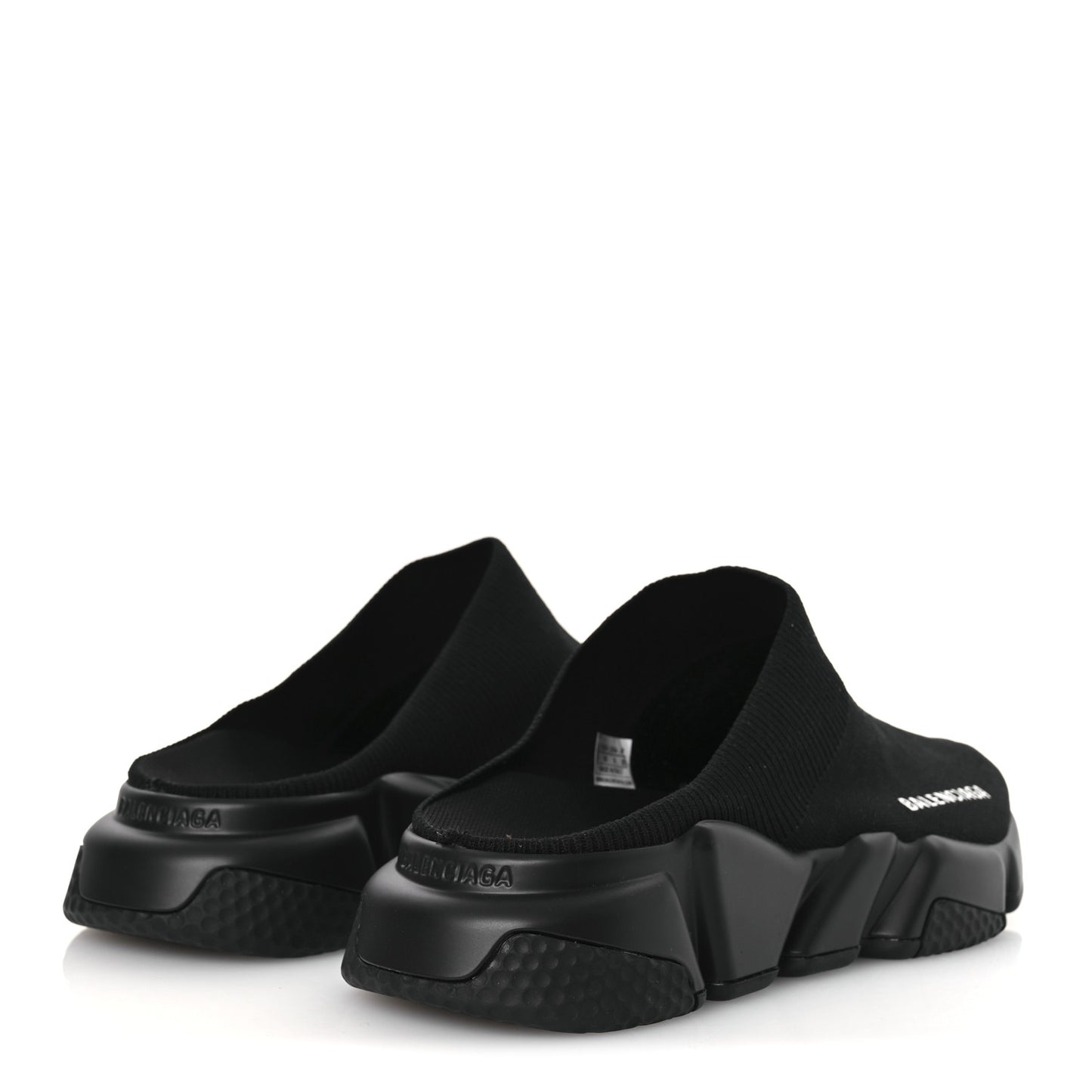 Neoprene Knit Womens Speed Sneakers Mules 38 Black