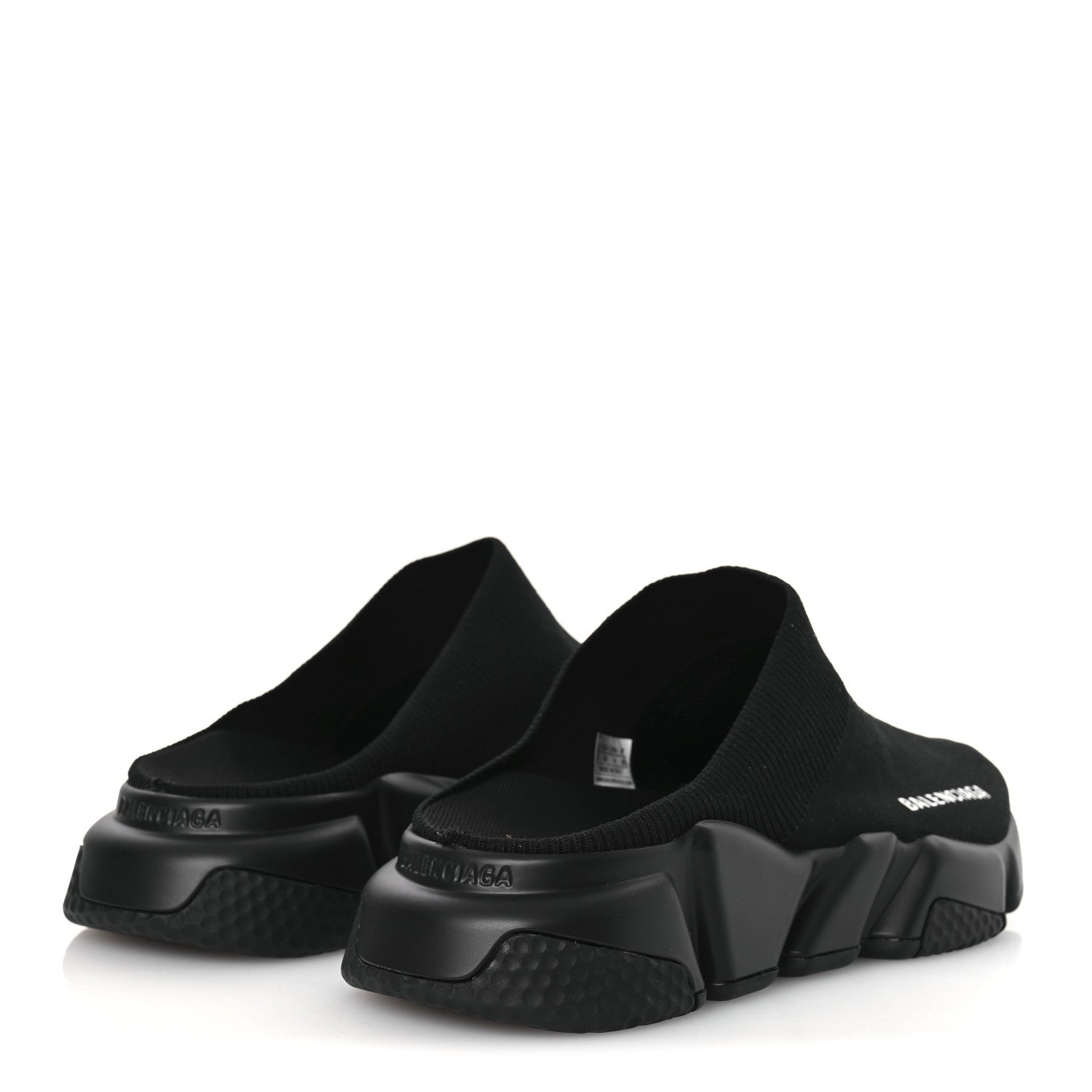 Balenciaga Neoprene Knit Womens Speed Sneakers Mules 38 Black 5 of 11