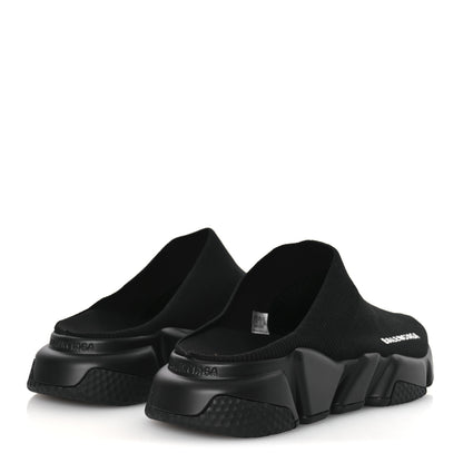 Balenciaga Neoprene Knit Womens Speed Sneakers Mules 38 Black 5 of 11