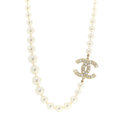 Chanel Graduated Pearl CC Short Necklace Gold 1 of 6
