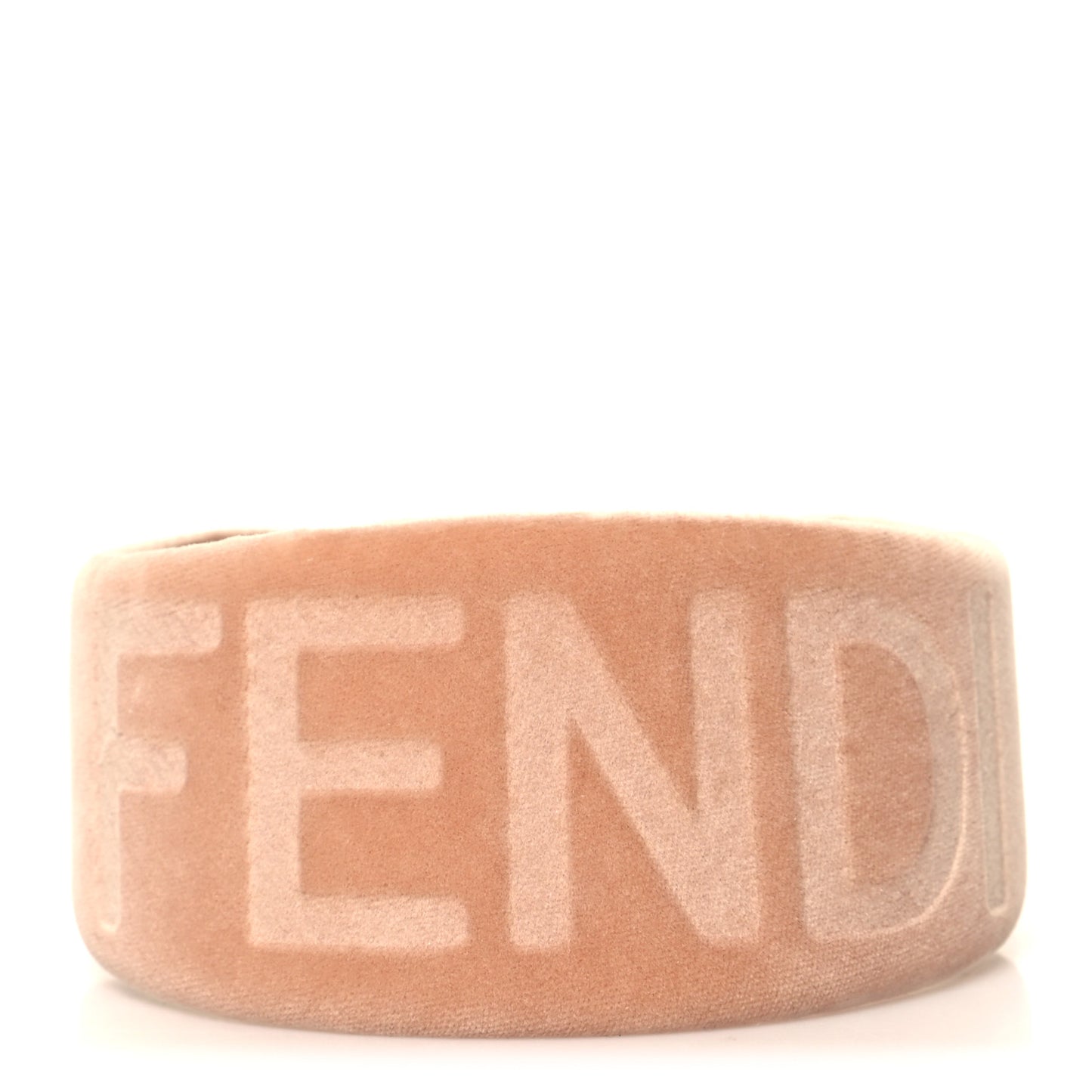 Velvet Logo Debossed Headband Blush