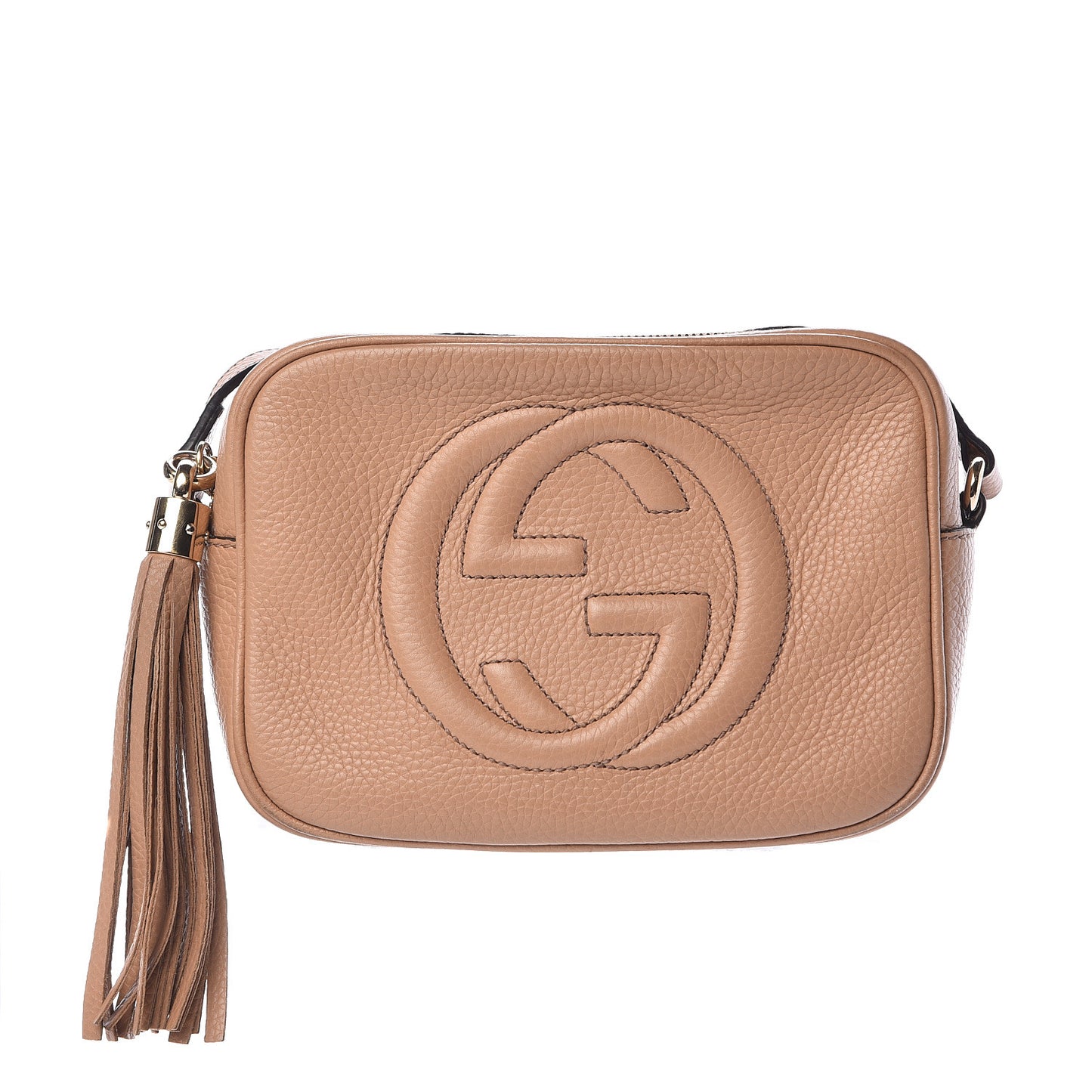 Pebbled Calfskin Small Soho Disco Bag Camelia