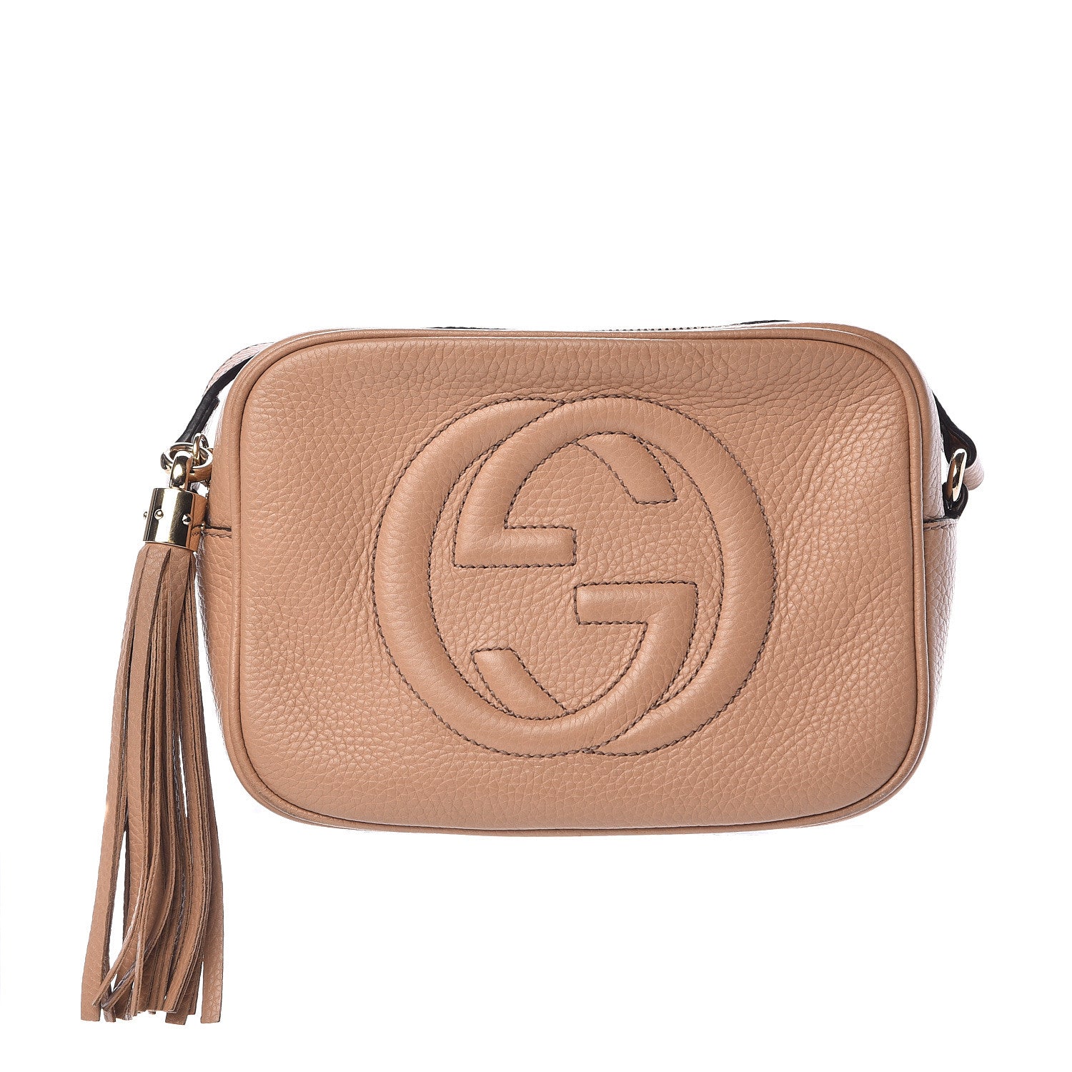 Gucci Pebbled Calfskin Small Soho Disco Bag Camelia 1 of 20