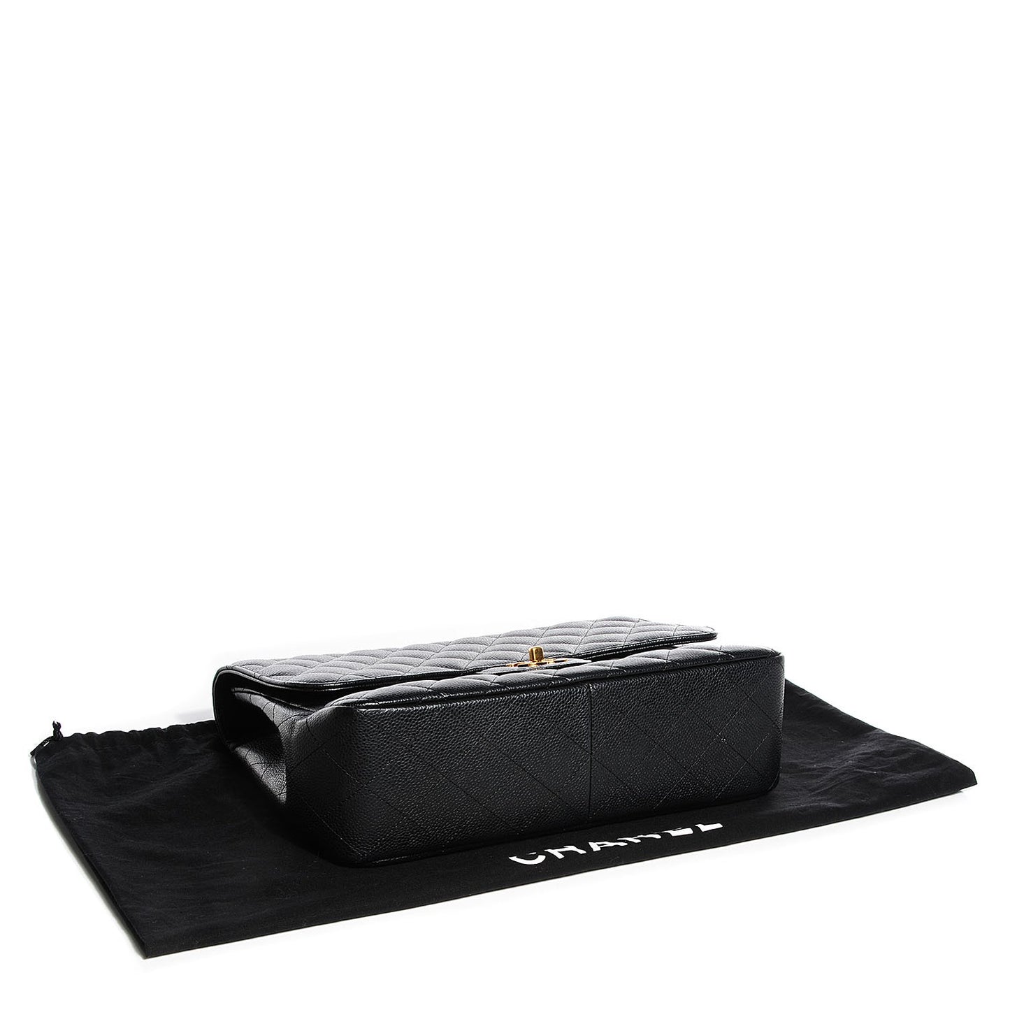 Caviar Jumbo Single Flap Black