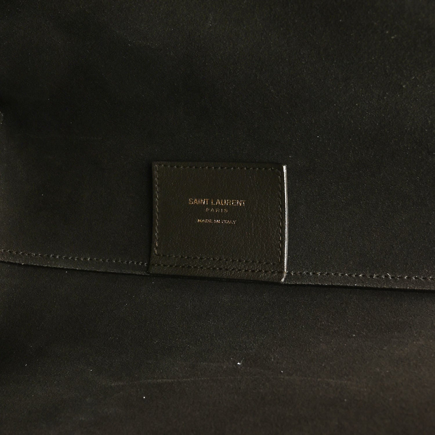 Saint Laurent Calfskin Large Shopping Tote Dark Green 6 of 9