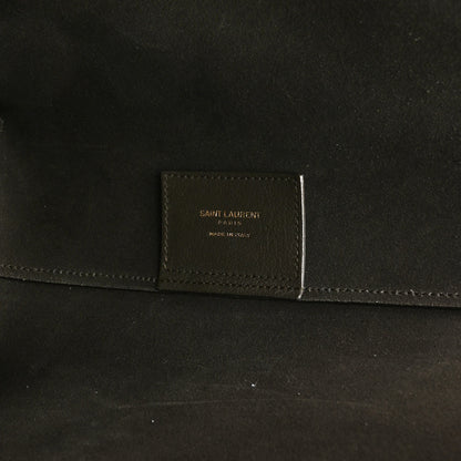 Saint Laurent Calfskin Large Shopping Tote Dark Green 6 of 9