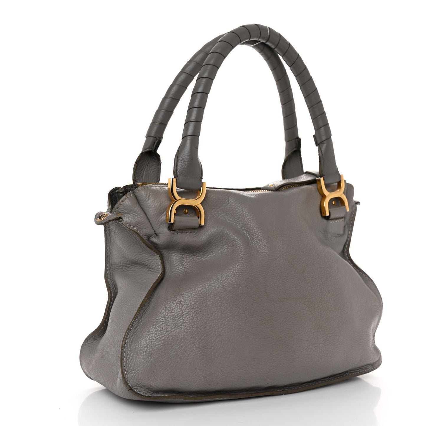 Calfskin Medium Marcie Satchel Cashmere Grey