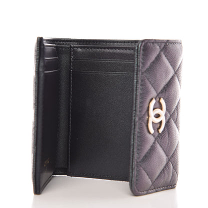 Chanel Iridescent Caviar Quilted Small Flap Wallet Black 5 of 8
