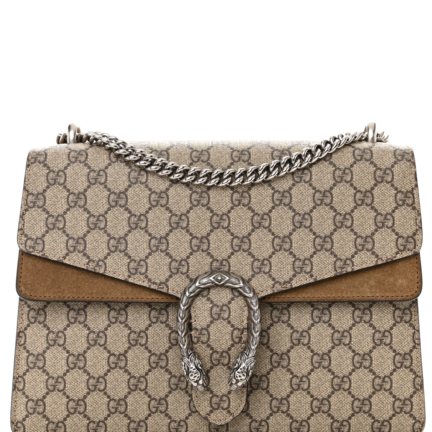 Gucci GG Supreme Monogram Medium Dionysus Shoulder Bag Taupe 8 of 13