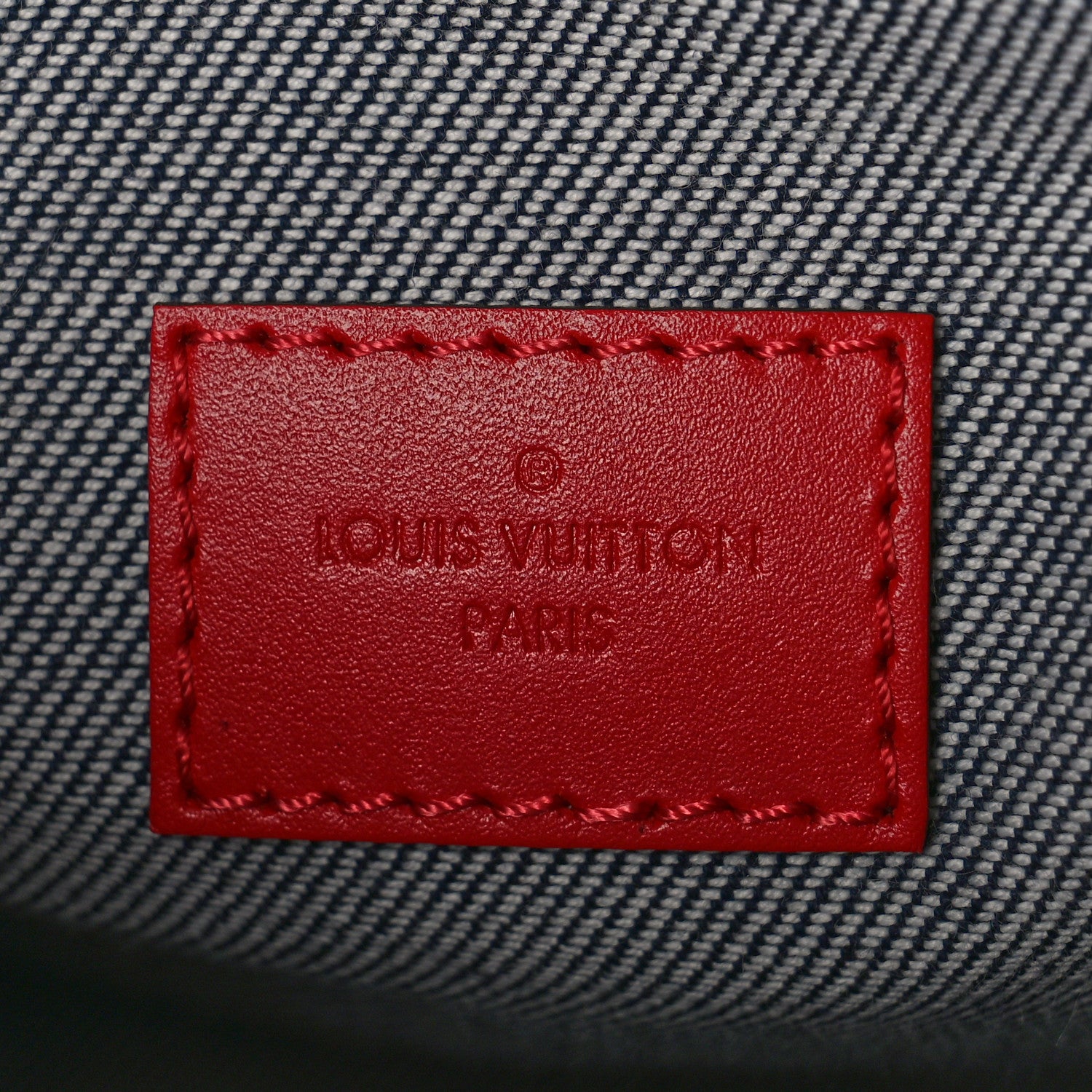 Louis Vuitton Denim Damier Monogram Patchwork Speedy Bandouliere 30 Blue Rouge 6 of 8