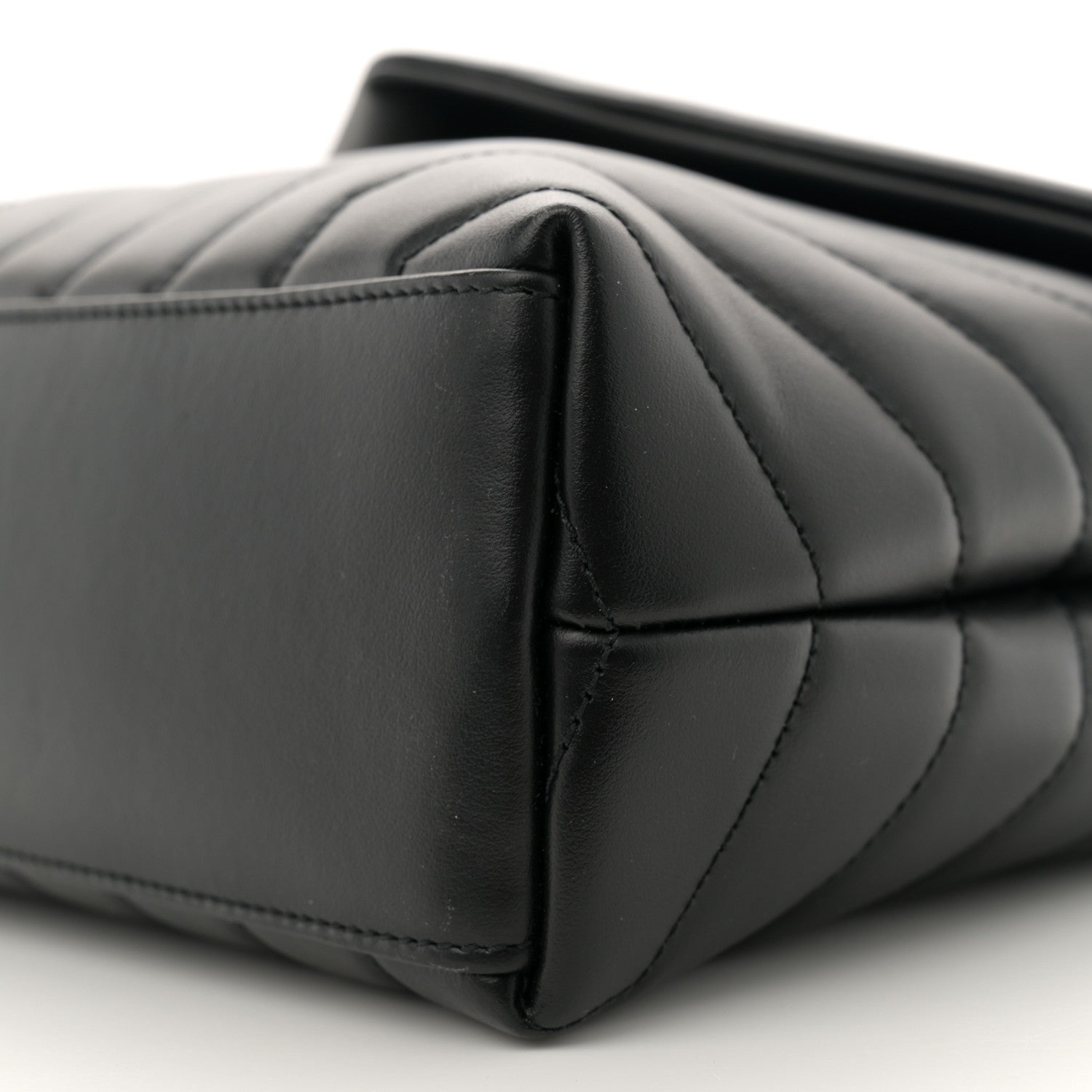 Saint Laurent Calfskin Y Quilted Monogram Small Loulou Chain Satchel Black 10 of 10