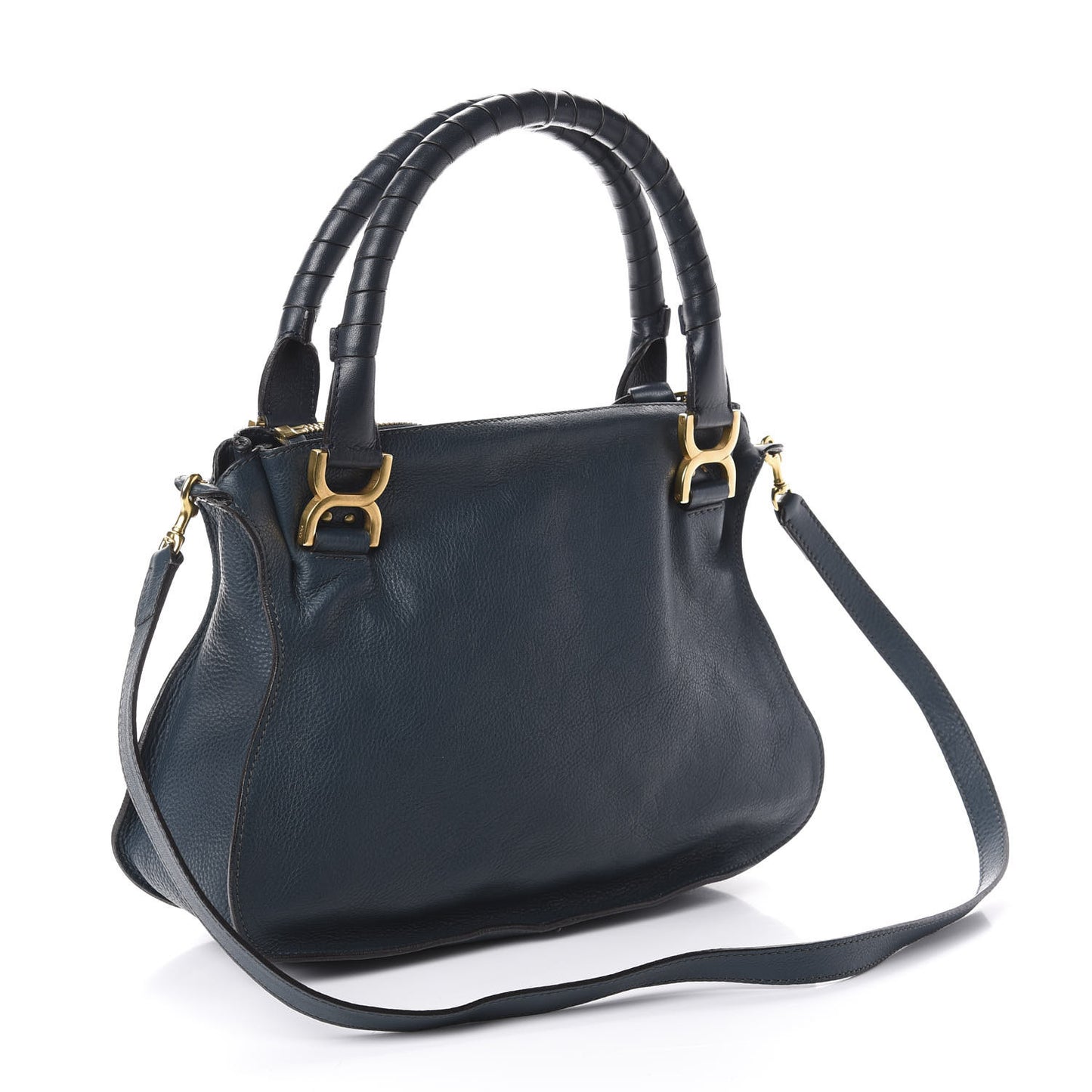 Calfskin Medium Marcie Satchel Blue