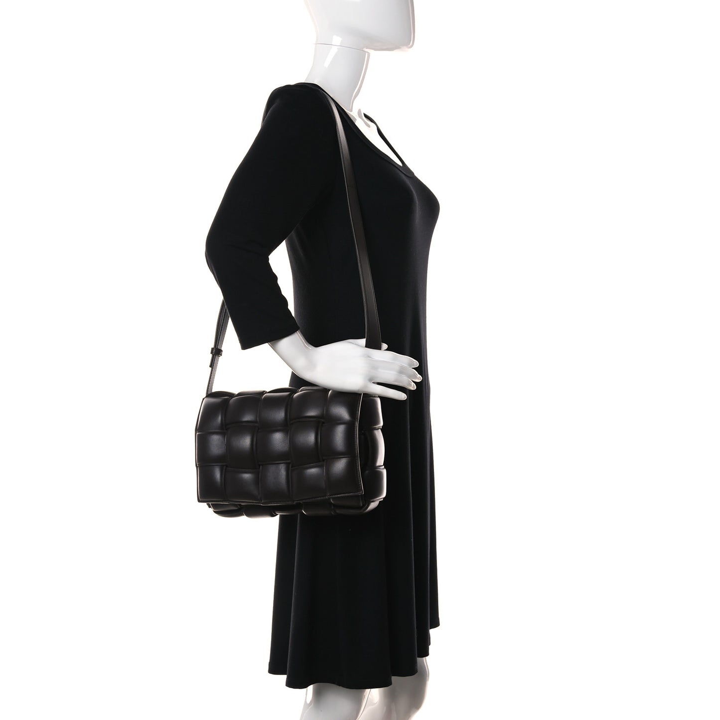 Paper Calfskin Maxi Intreccio Padded Cassette Crossbody Bag Fondant
