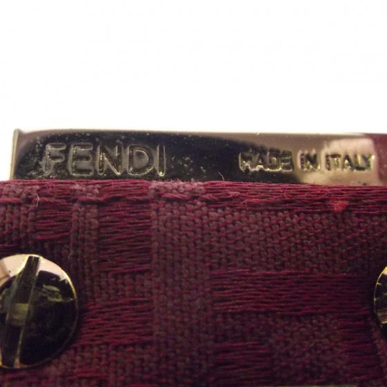 Fendi Zucchino Baguette Burgundy 11 of 12