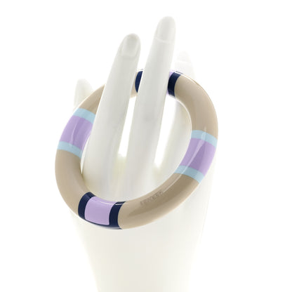 Hermes Lacquered Wood H Equipe GM Bangle Bracelet T2 Lilas 2 of 6
