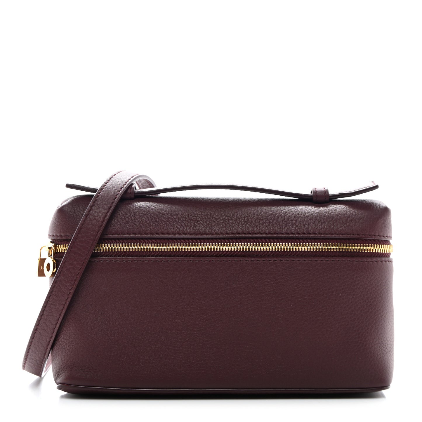 Grained Calfskin L19 Extra Pocket Pouch Azuki Beans