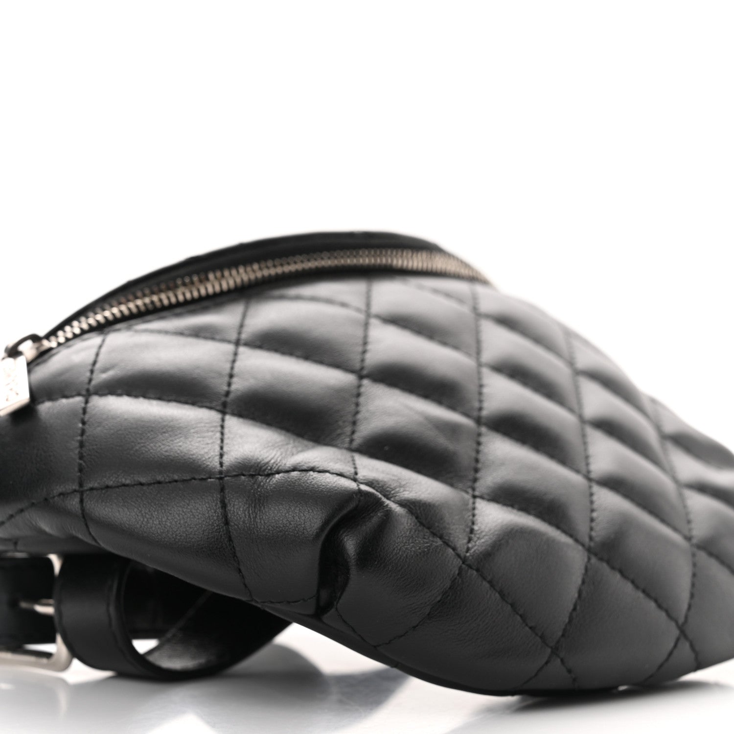 Chanel Lambskin Quilted Waist Belt Bag Black 8 of 9