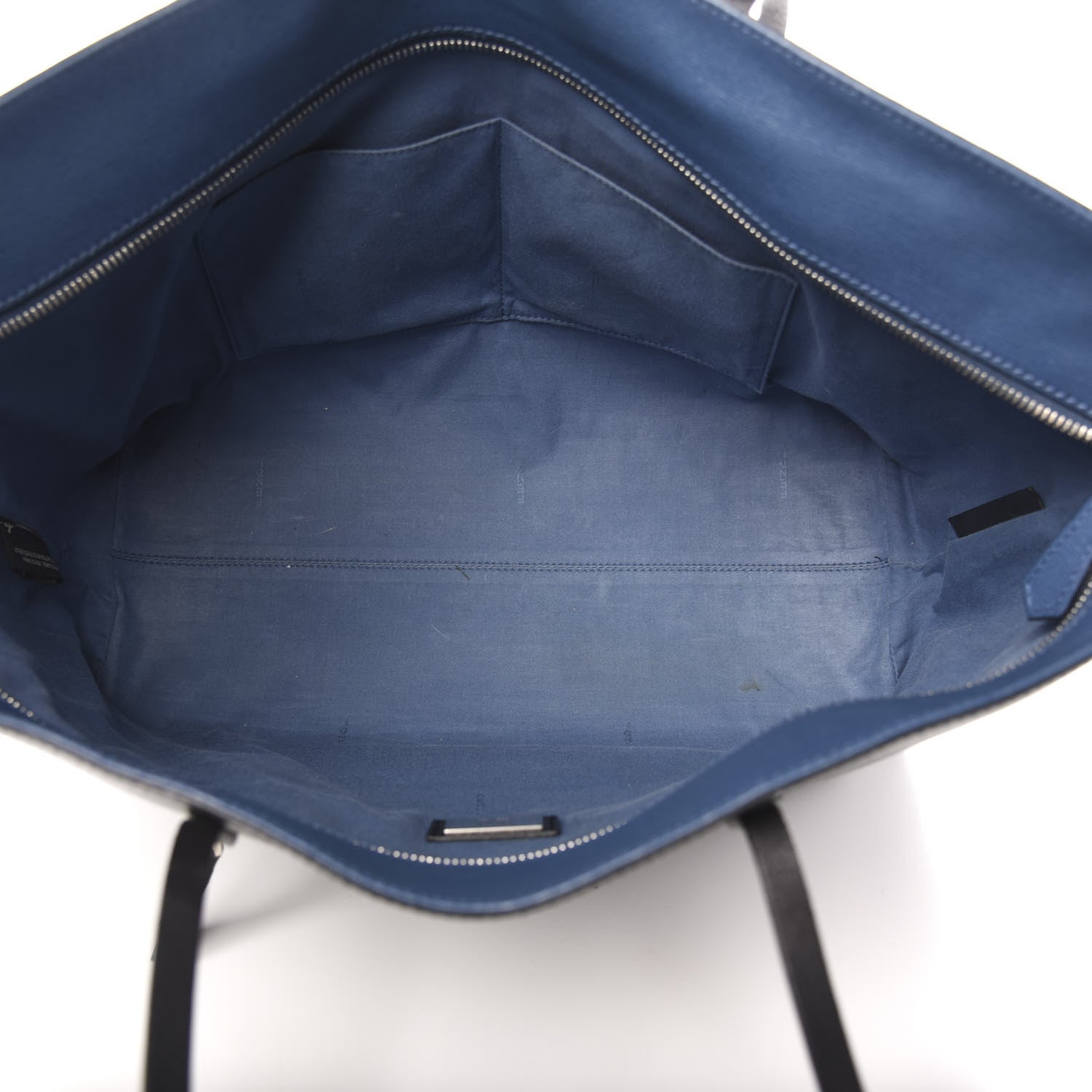 Fendi Vitello Elite Cuoio Monster Buggies Medium Roll Tote Black Multicolor Blue Cobalto 5 of 15