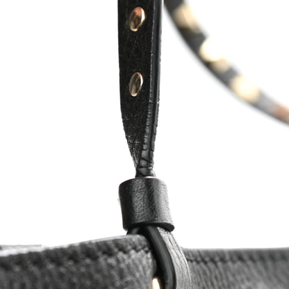 Valentino Garavani Pebbled Calfskin Medium Rockstud Tote Black 14 of 14