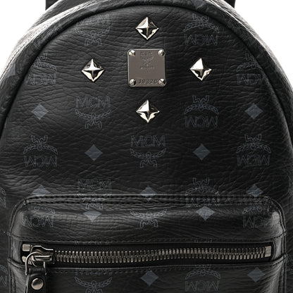 MCM Visetos Studded Small Dual Stark Backpack Black 8 of 15