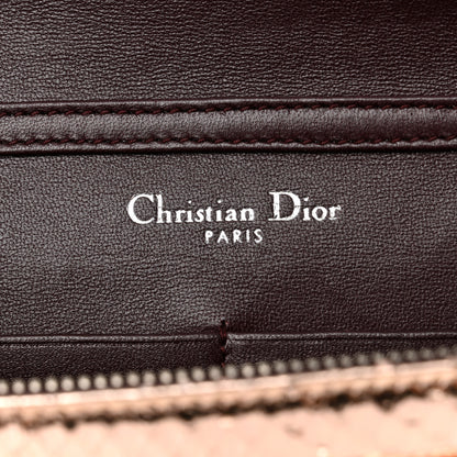 Christian Dior Snakeskin Diorama Wallet on Chain Pouch Rose Gold 6 of 13