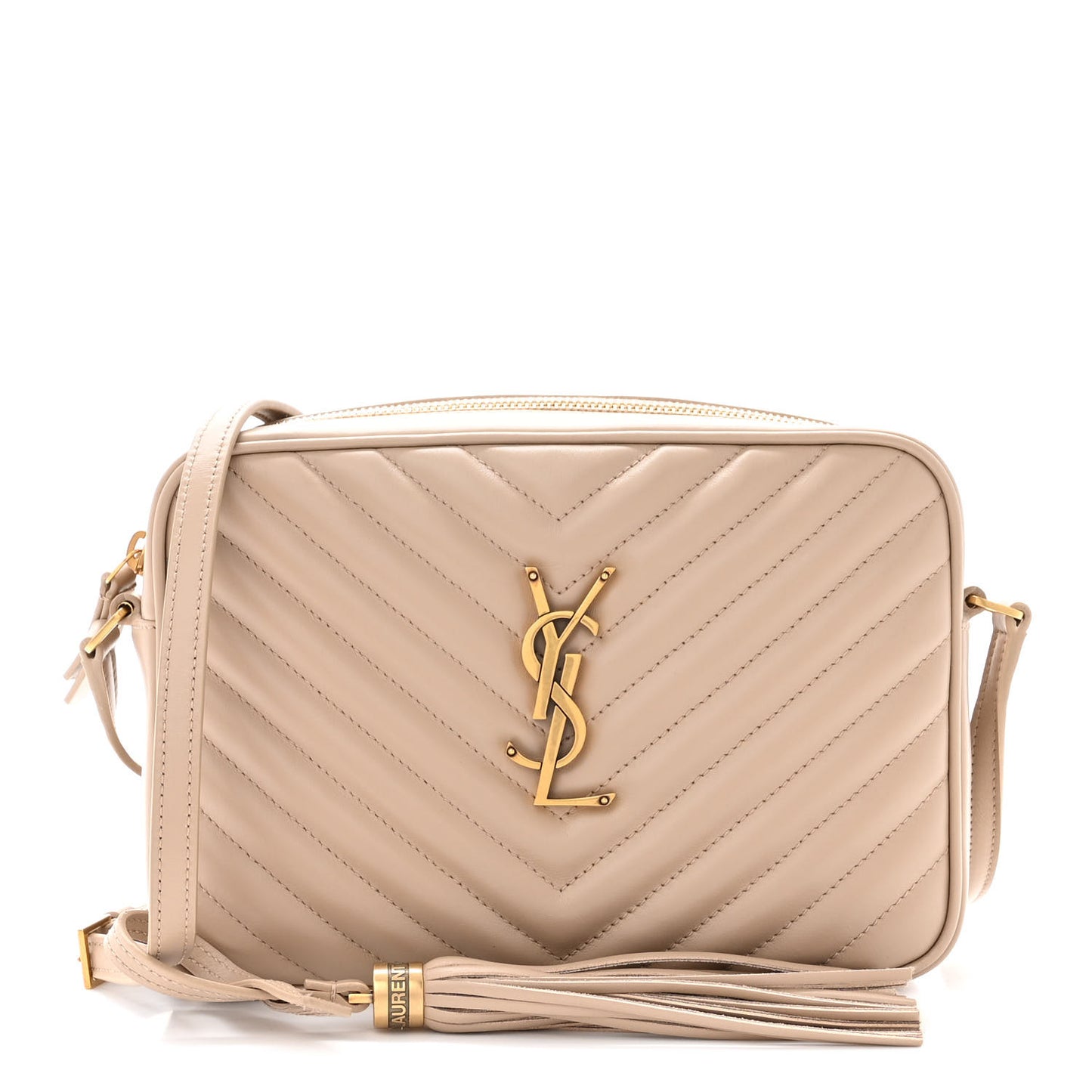 Calfskin Matelasse Monogram Lou Camera Bag Dark Beige