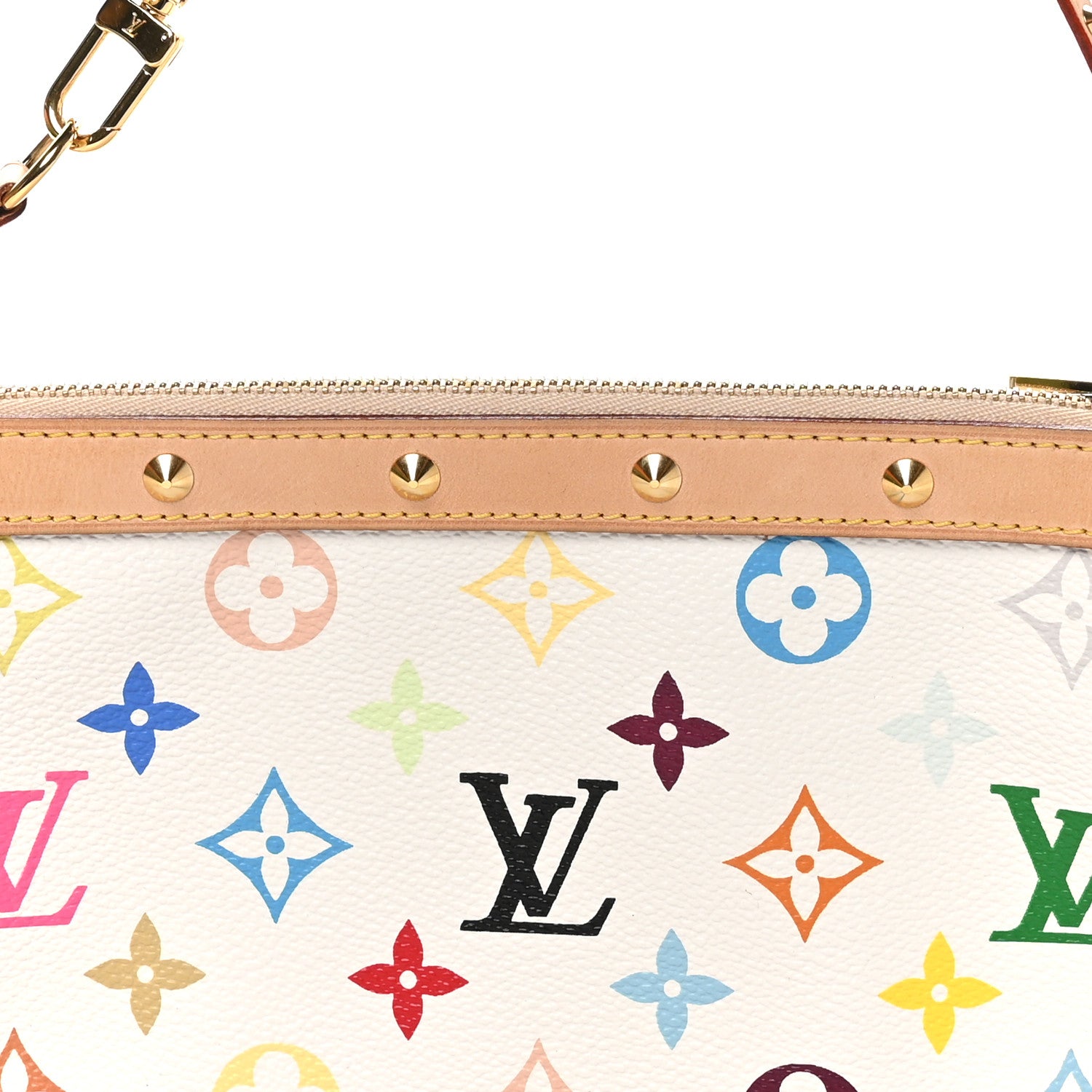 Louis Vuitton Monogram Multicolor Pochette Accessories White 9 of 12