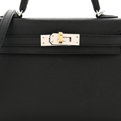 Hermes Epsom Mini Kelly Sellier 20 Black 8 of 11