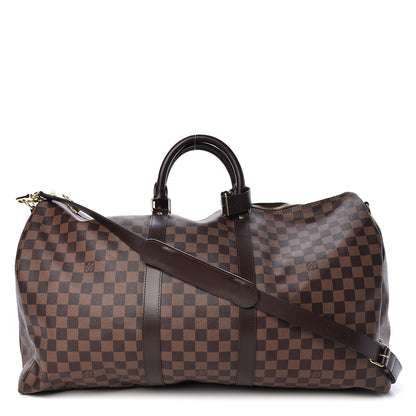 Louis Vuitton Damier Ebene Keepall Bandouliere 55 1 of 9
