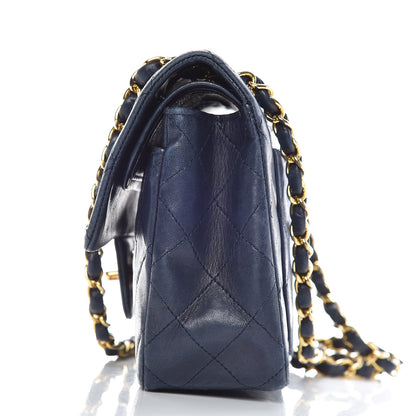 Chanel Lambskin Quilted Small Double Flap Navy 21 of 21