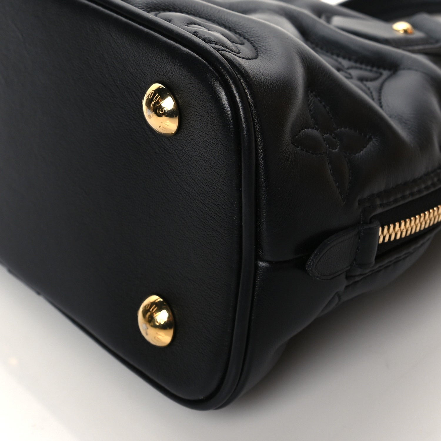Louis Vuitton Calfskin Bubblegram Alma BB Black 9 of 10