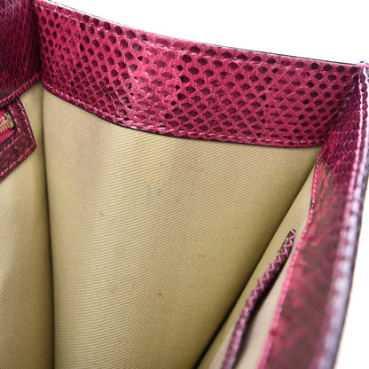Valentino Garavani Python Large Glam Lock Rockstud Flap Pop Fuxia 7 of 13