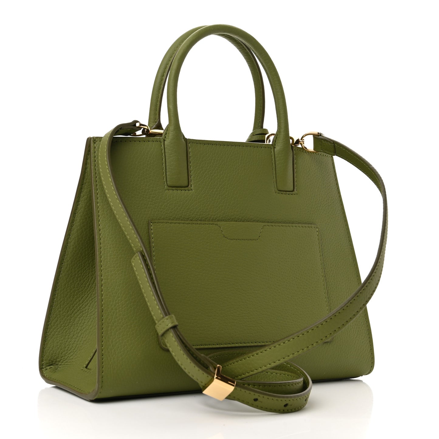 Grained Calfskin Mini Frances Tote Spruce Green
