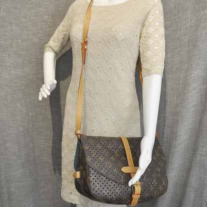 Louis Vuitton Monogram SC Flore Saumur Teal 3 of 8