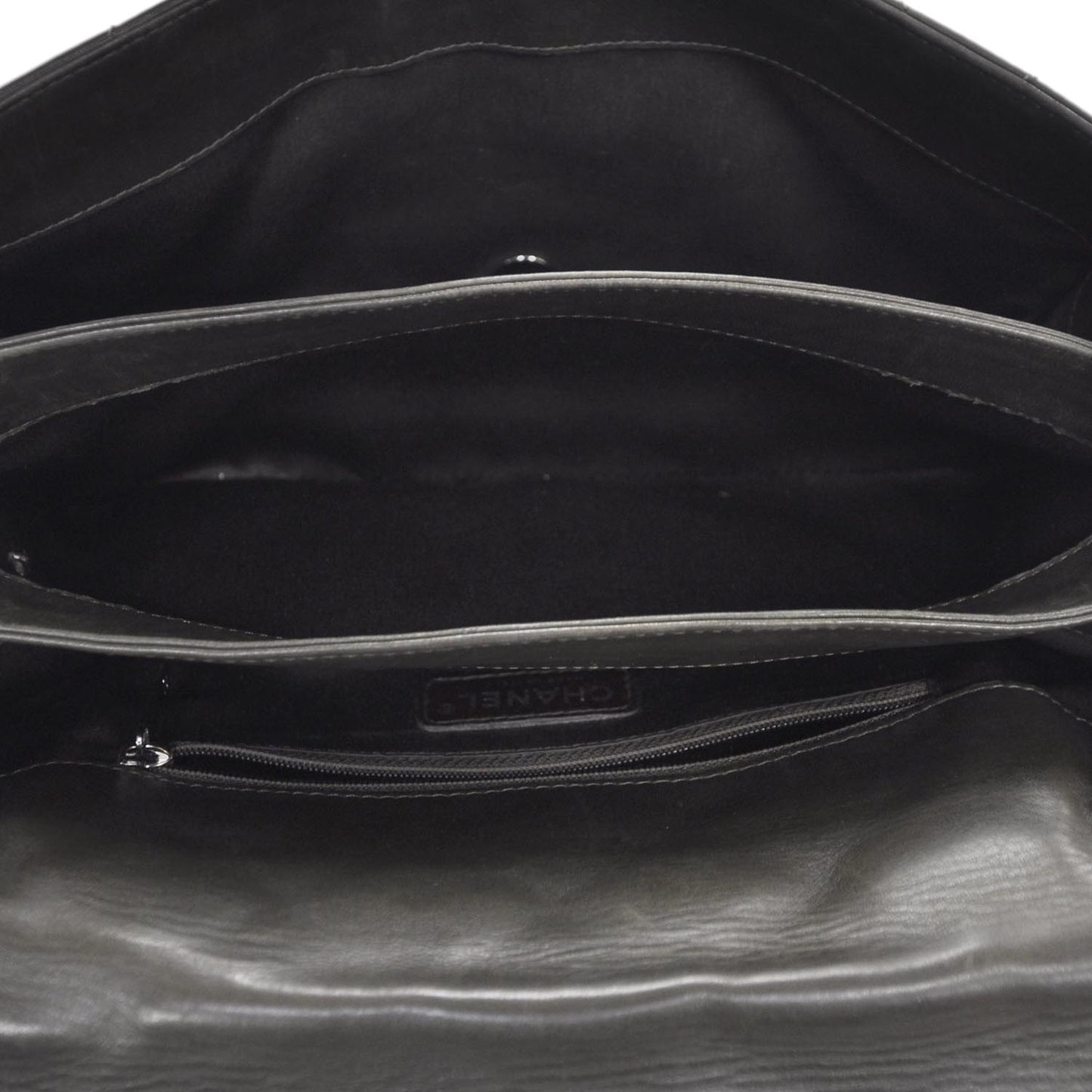 Lambskin Quilted 3 Flap Bag Dark Khaki