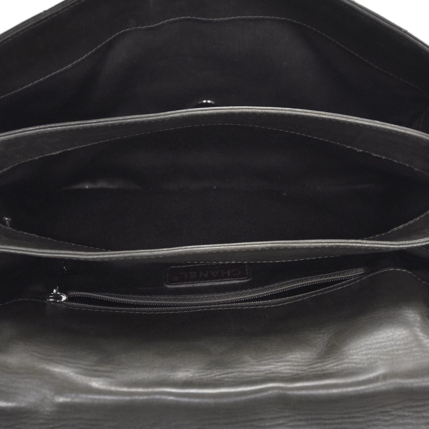 Chanel Lambskin Quilted 3 Flap Bag Dark Khaki 4 of 8