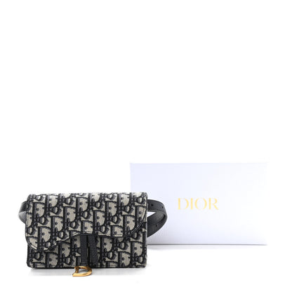 Christian Dior Oblique Saddle Belt Bag Blue 9 of 9