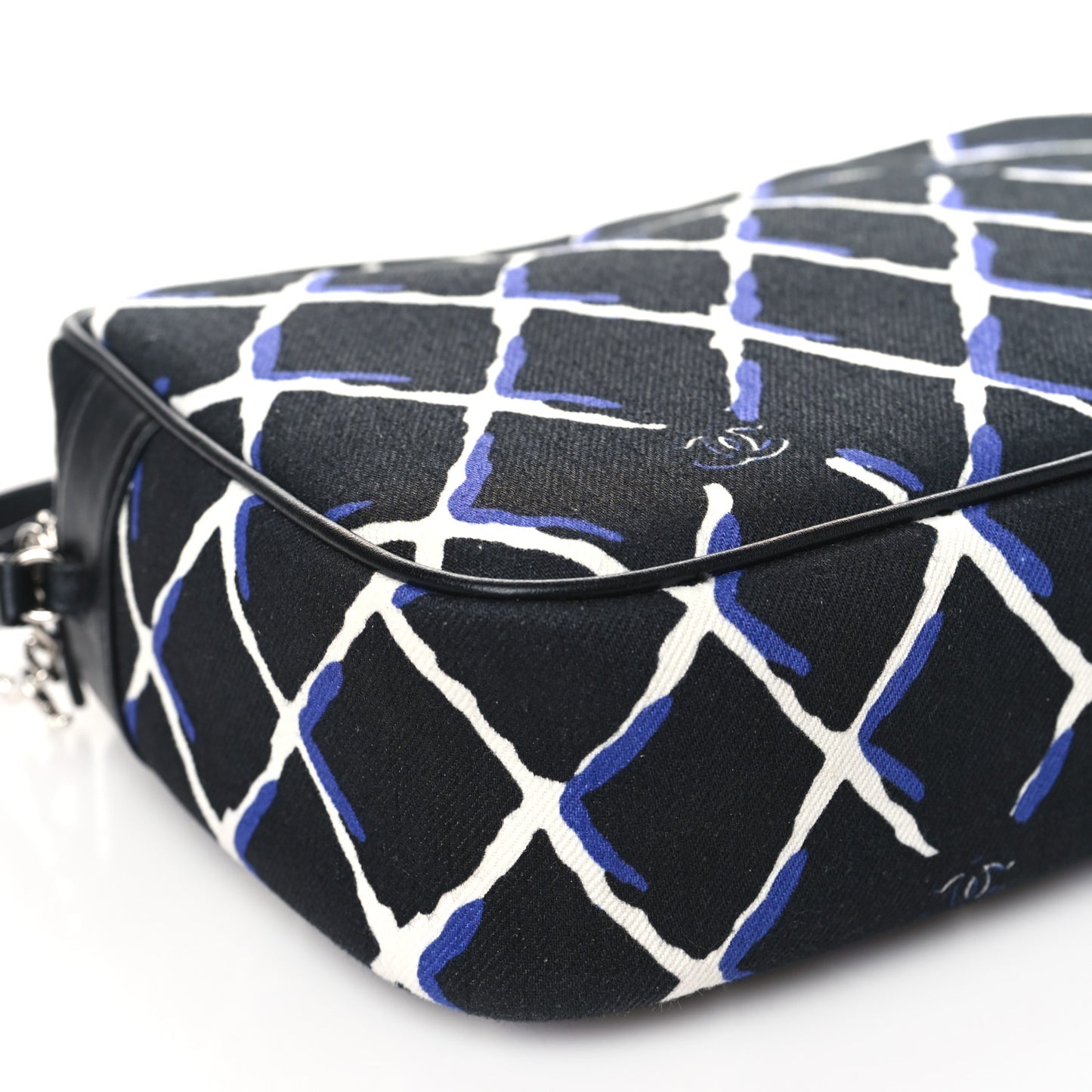Canvas Airline Cosmetic Case Blue White