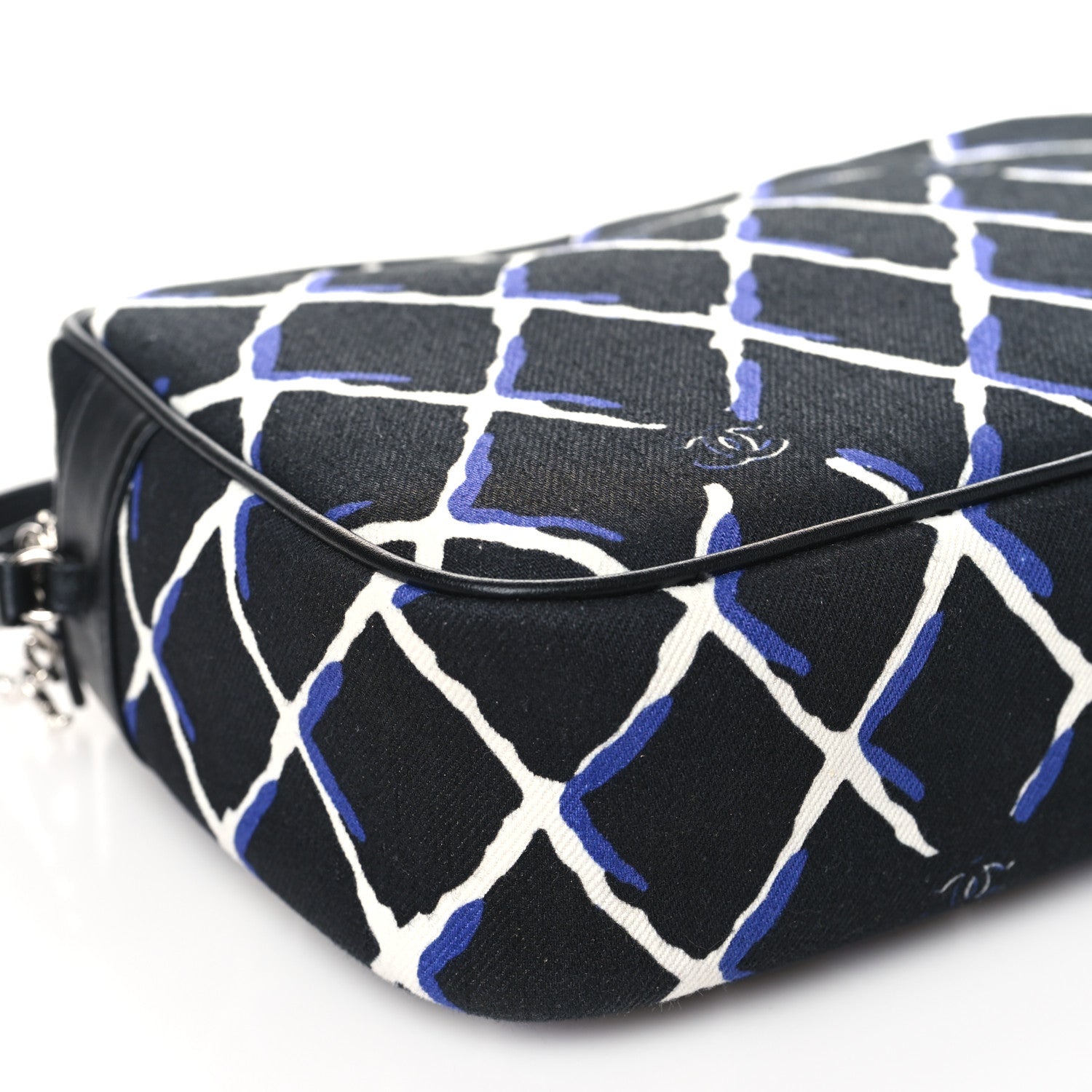 Chanel Canvas Airline Cosmetic Case Blue White 8 of 9