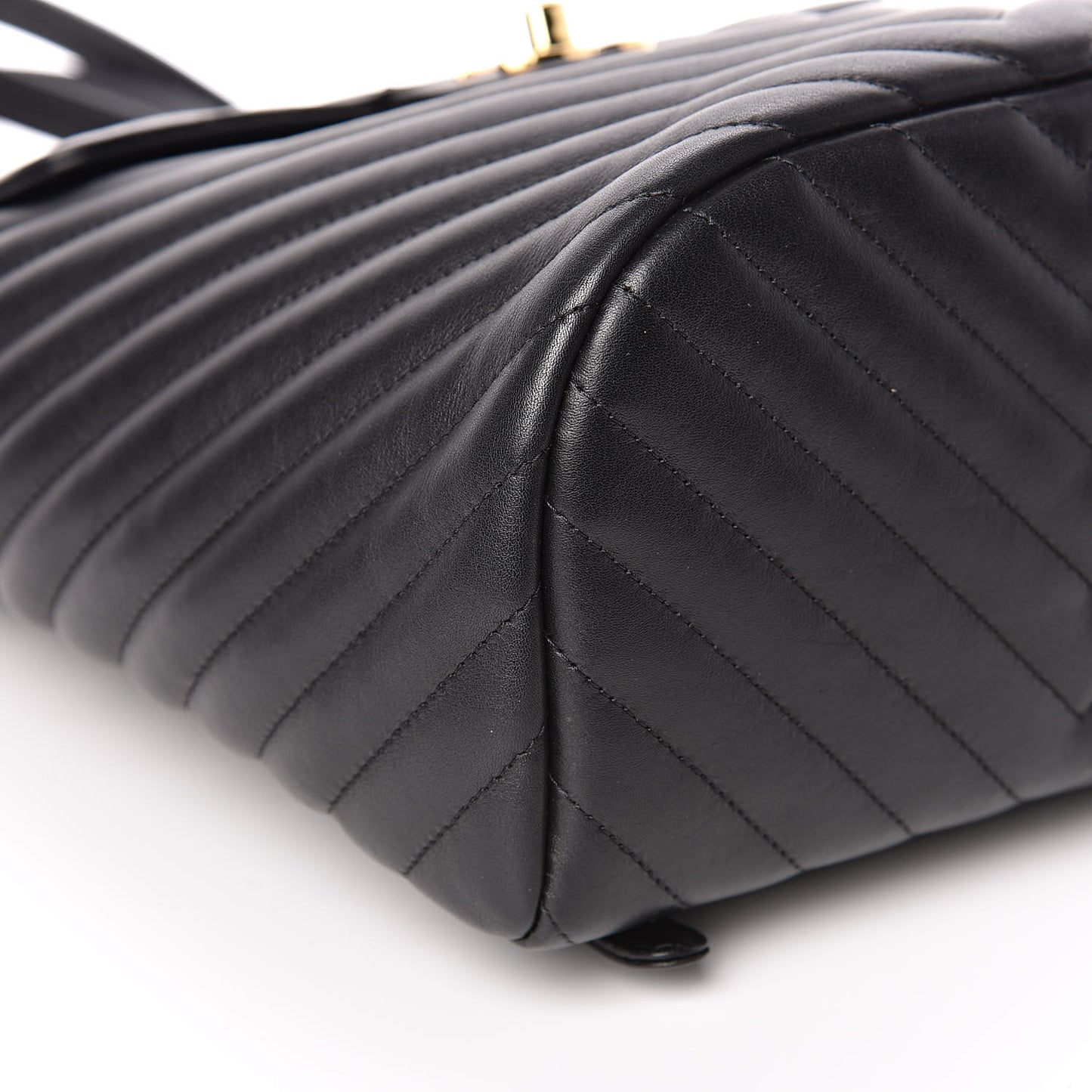 Calfskin Chevron Quilted Small Urban Spirit Backpack Black