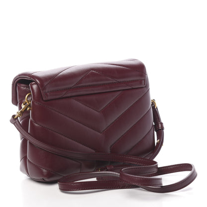 Saint Laurent Calfskin Y Quilted Monogram Toy Loulou Monogram Crossbody Bag Rouge Legion 3 of 10