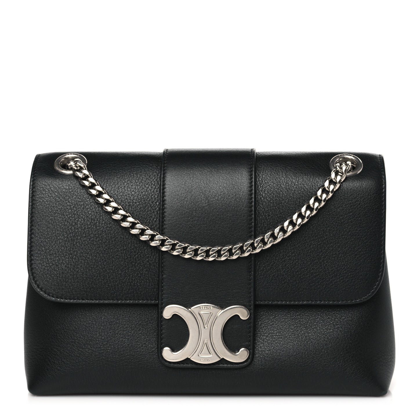 Supple Calfskin Medium Victoire Bag Black
