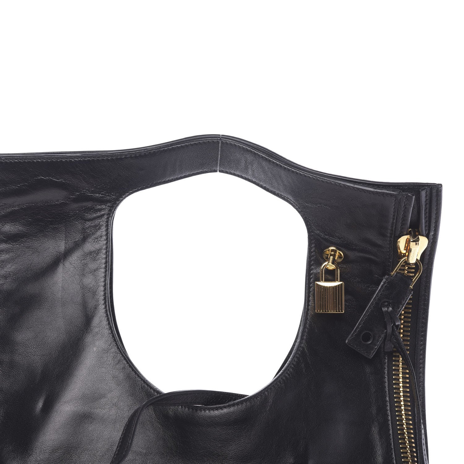 Tom Ford Ramskin Small Alix Padlock Zip Shoulder Bag Black 8 of 15
