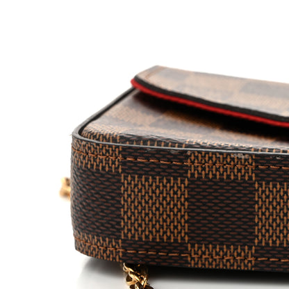 Louis Vuitton Damier Ebene Pochette Felicie Chain Wallet 14 of 15