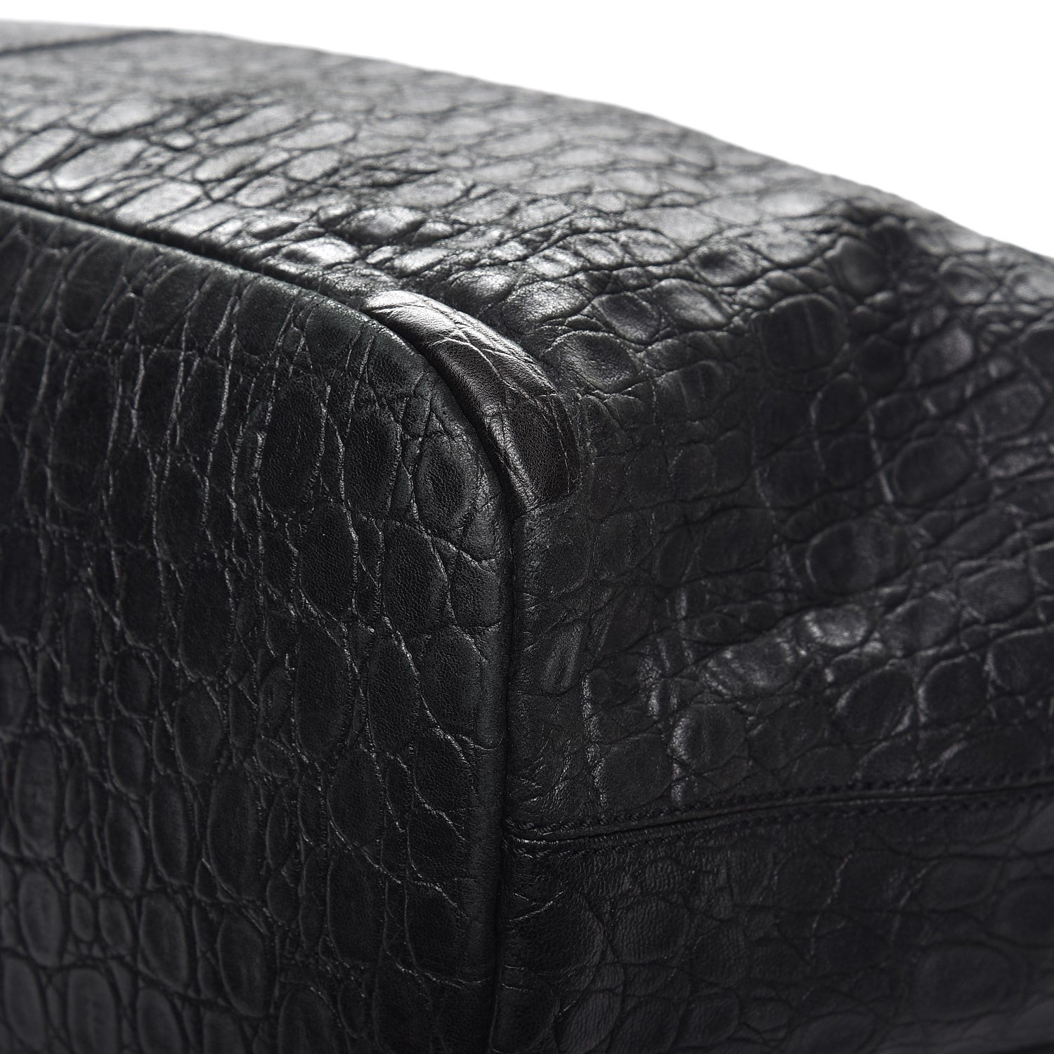 Givenchy Calfskin Crocodile Embossed Large Nightingale Black 10 of 11