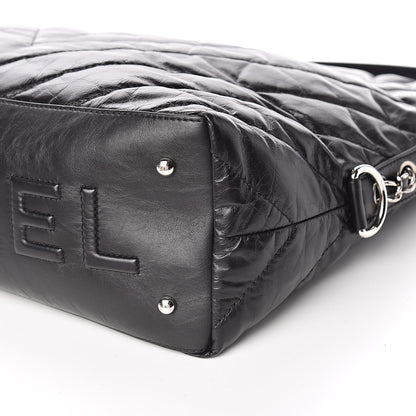 Chanel Aged Calfskin Chevron Small Big Bang Hobo Black 9 of 11