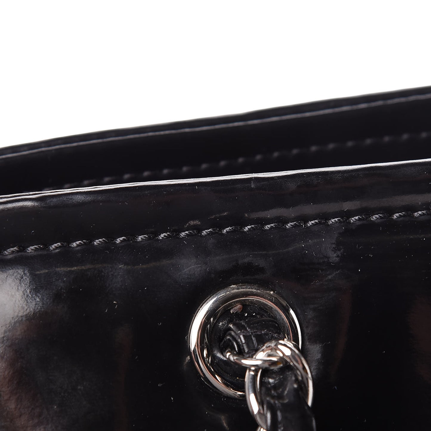 Vinyl Lipstick Ligne Tote Black