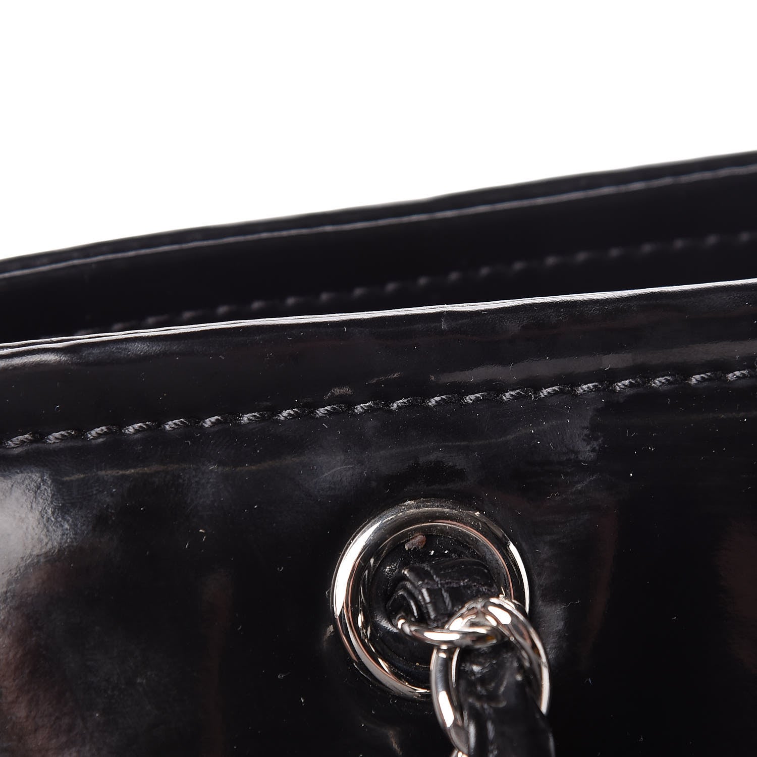 Chanel Vinyl Lipstick Ligne Tote Black 17 of 20
